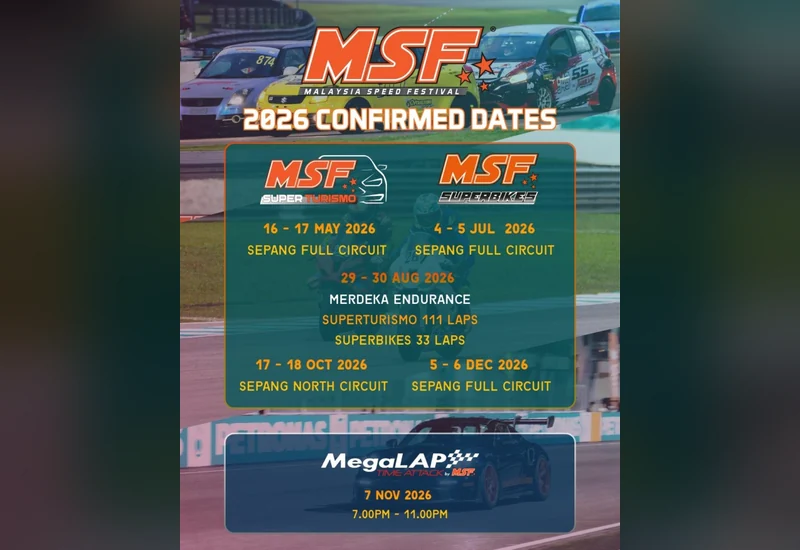 Malaysia Speed Festival 2026 calendar